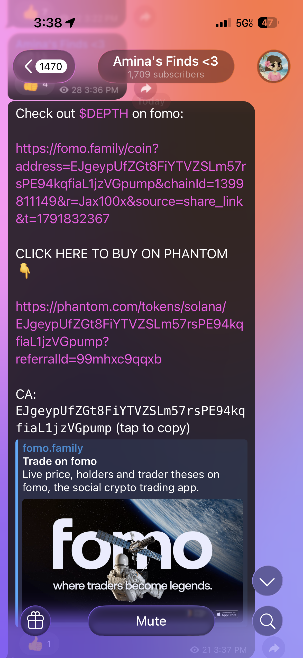 $DEPTH Promotion Evidence, exhibit 1 of 1